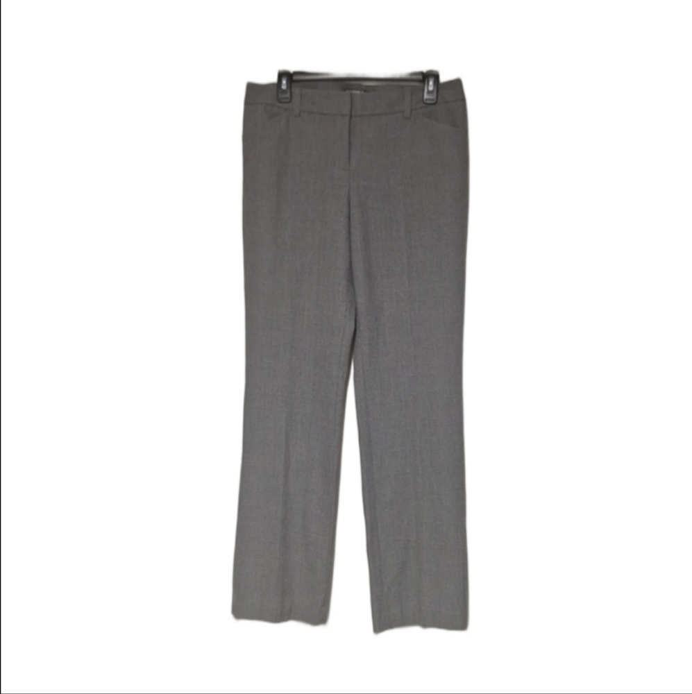 Express Editor Gray Plaid Straight Leg
